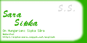 sara sipka business card