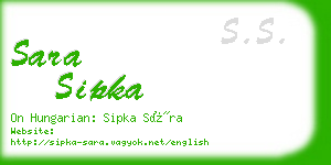 sara sipka business card